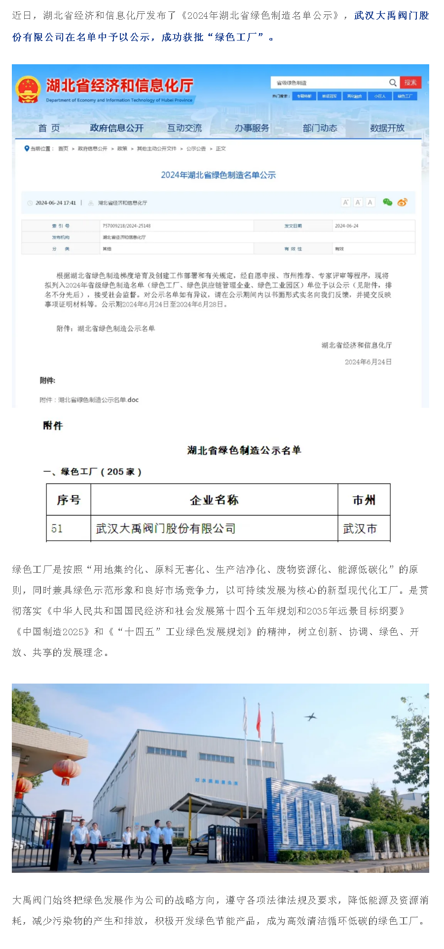 榮登榜單丨大禹閥門獲批2024年省級綠色工(gōng)廠.png